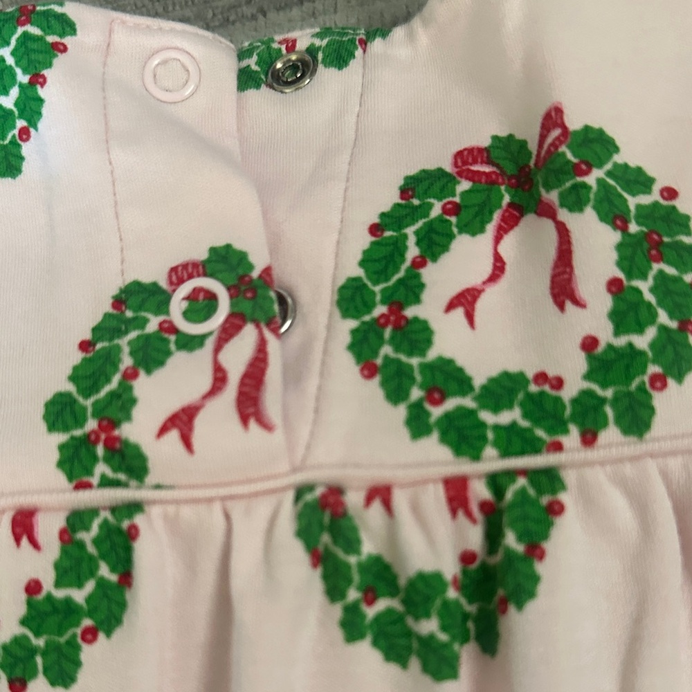 The Beaufort Bonnet Company Pink Wreath Print Kids Footie - Picture 4 of 4